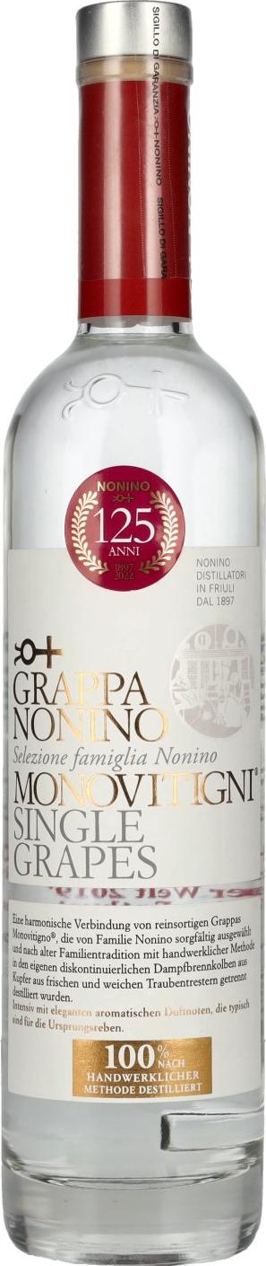 Nonino Grappa Monovitigni Single Grapes 40% Vol. 0,5l