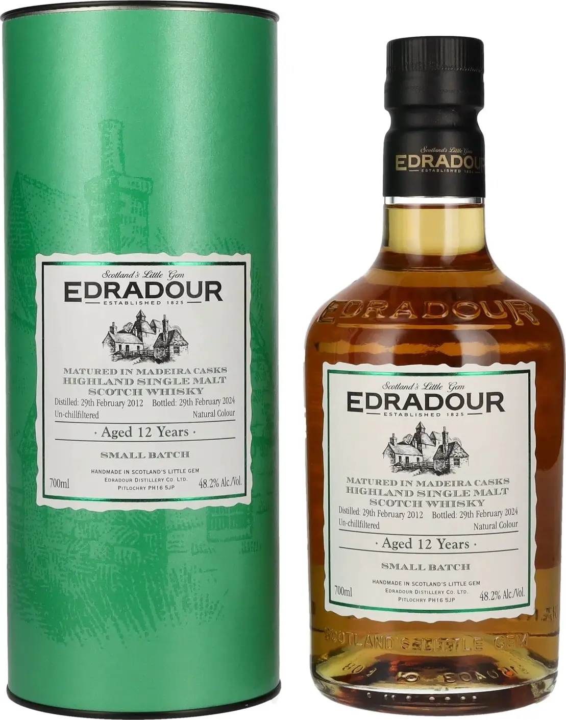 Edradour 12 Years Old Madeira Casks Highland Single Malt 2012 48,2% Vol. 0,7l in Giftbox