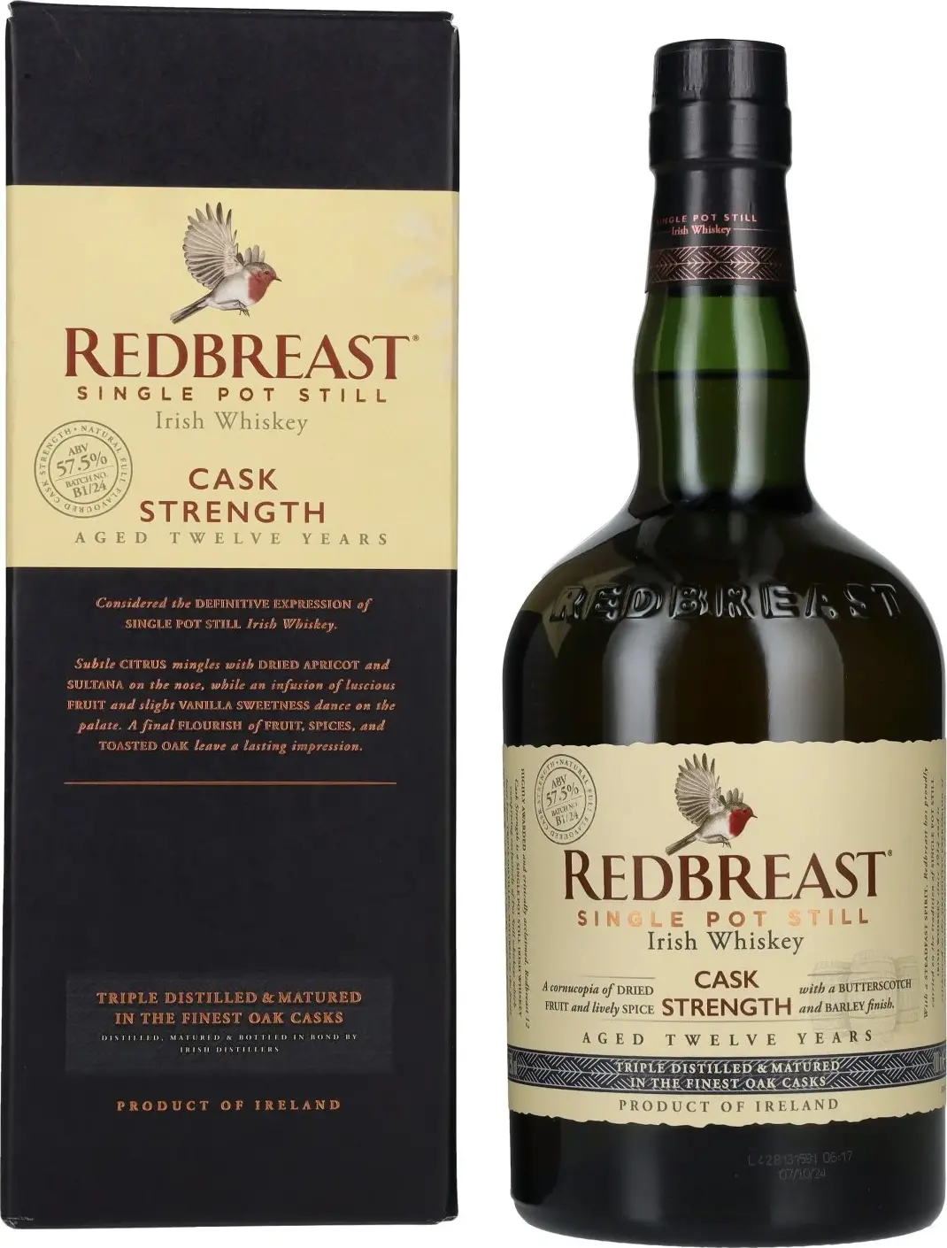 Redbreast 12 Years Old Single Pot Still CASK STRENGTH 57,5% Vol. 0,7l in Giftbox