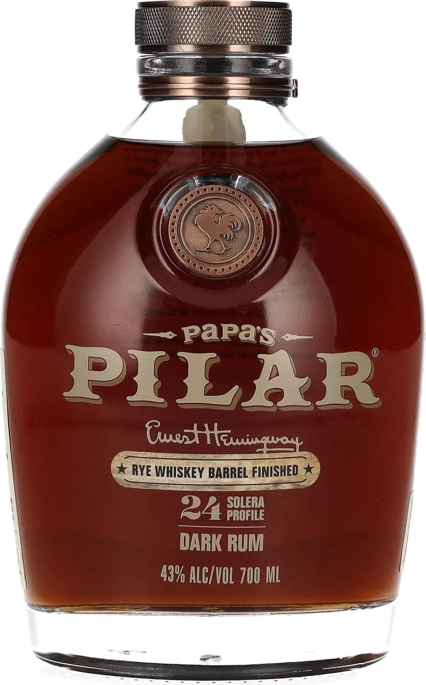 Papa’s Pilar RYE WHISKEY BARREL Limited Release 43% Vol. 0,7l