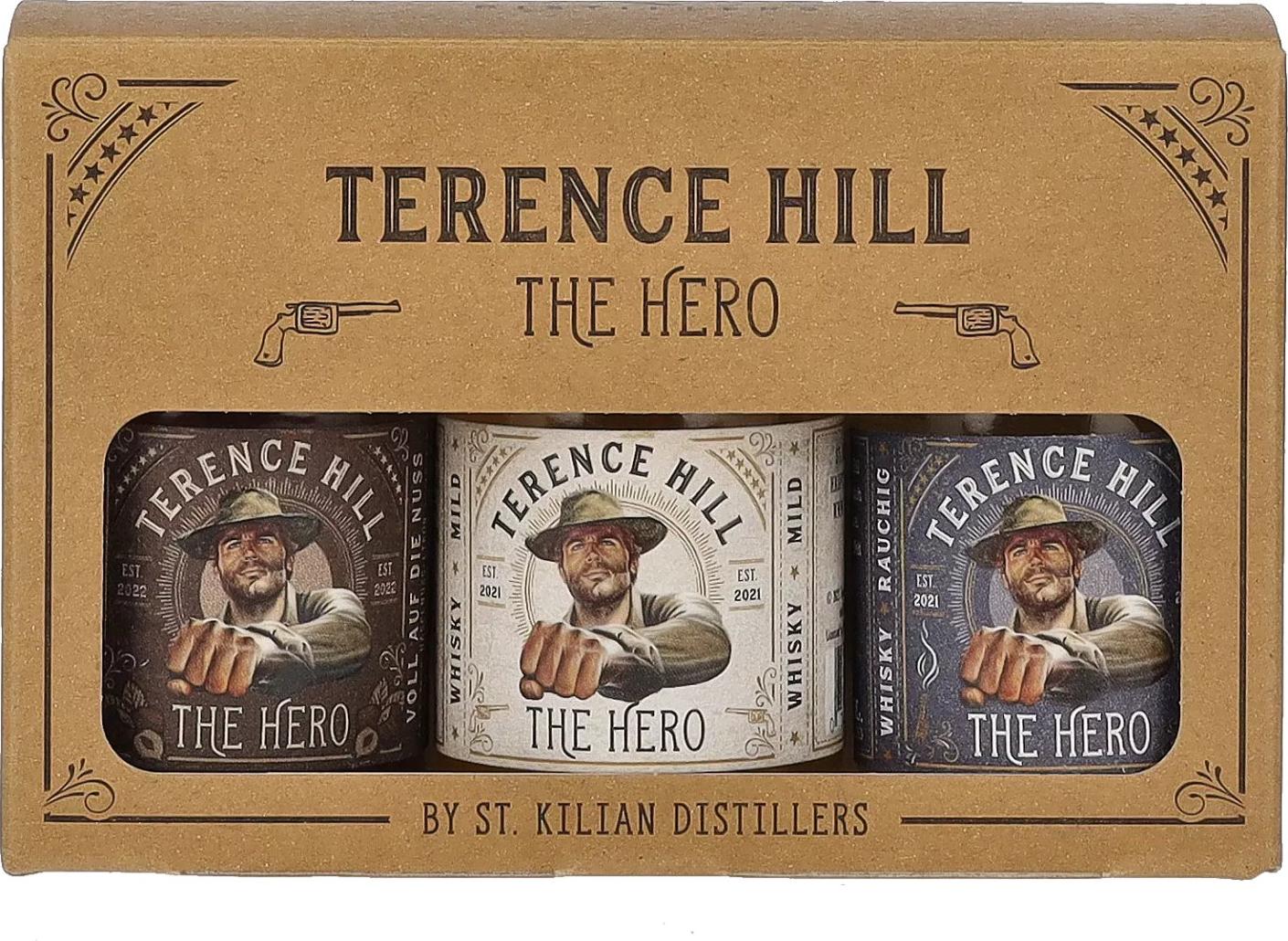 St. Kilian Terence Hill THE HERO Set 38,7% Vol. 3x0,05l in Giftbox