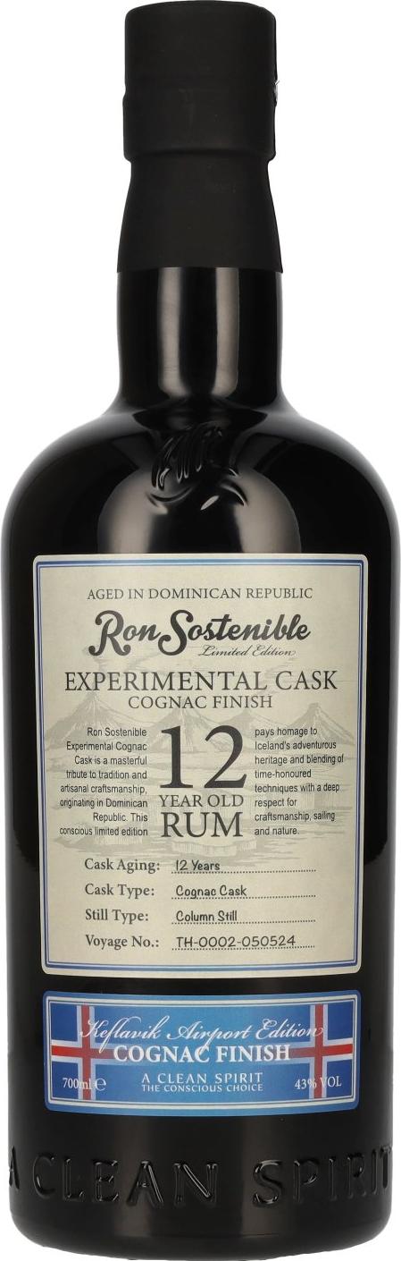 Ron Sostenible 12 Years Old Experimental Cognac Cask 43% Vol. 0,7l