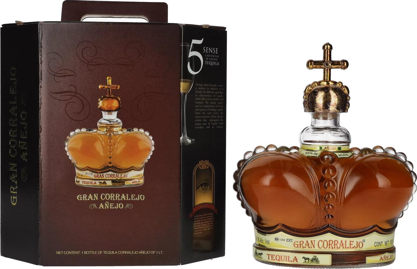 Corralejo Gran Corralejo Añejo Tequila 100% de Agave 38% Vol. 1l in Giftbox