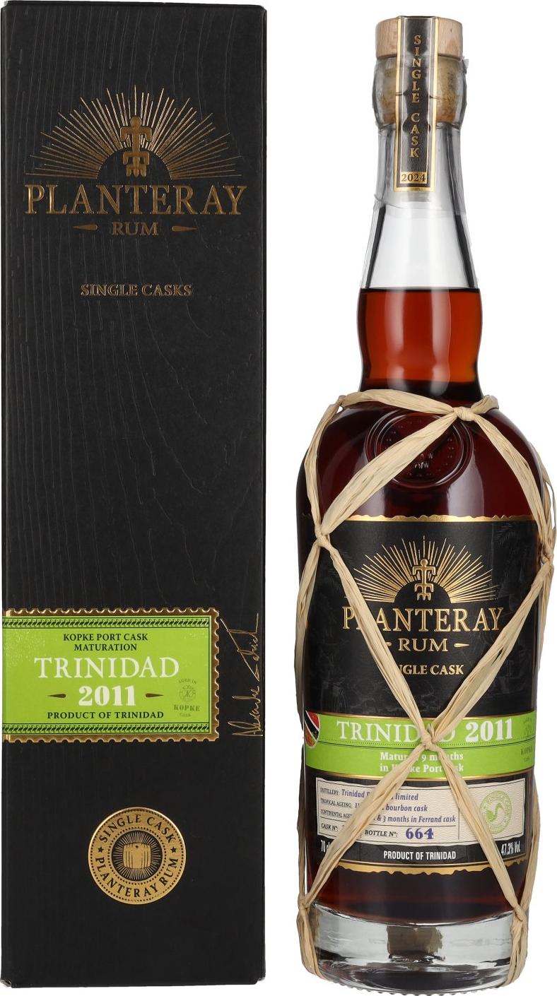 Plantation / Planteray TRINIDAD 2011 Kopke Port Cask Finish 47,3% Vol. 0,7l in Giftbox