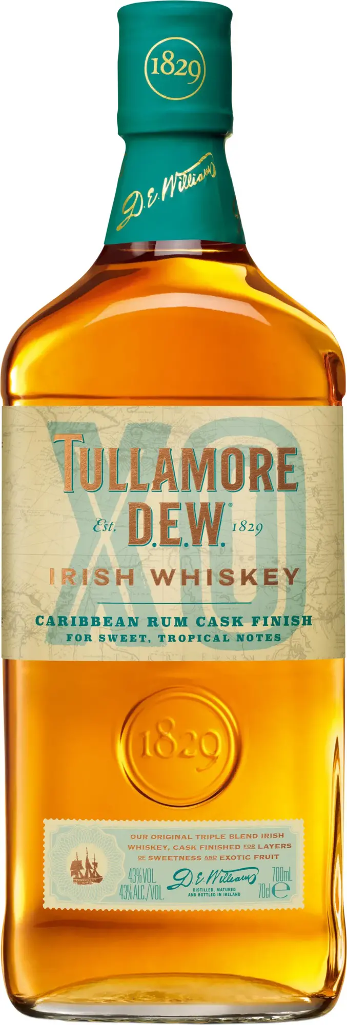 Tullamore D.E.W. RUM CASK FINISH 43% Vol. 0,7l