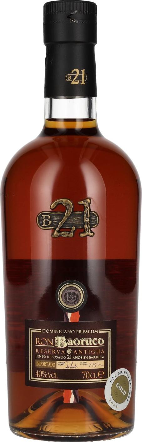 Ron Baoruco 21 Years Reserva Antigua Premium Rum 40% Vol. 0,7l