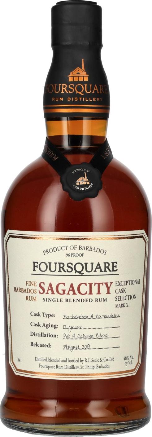 Foursquare 12 Years Old SAGACITY Single Blended Rum 48% Vol. 0,7l