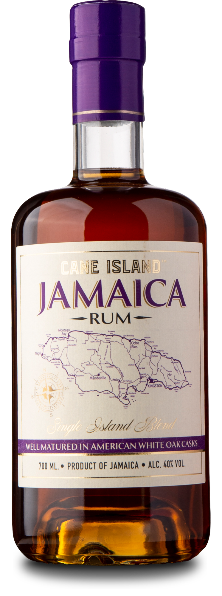 Cane Island JAMAICA Caribbean Aged Single Island Rum 40% Vol. 0,7l