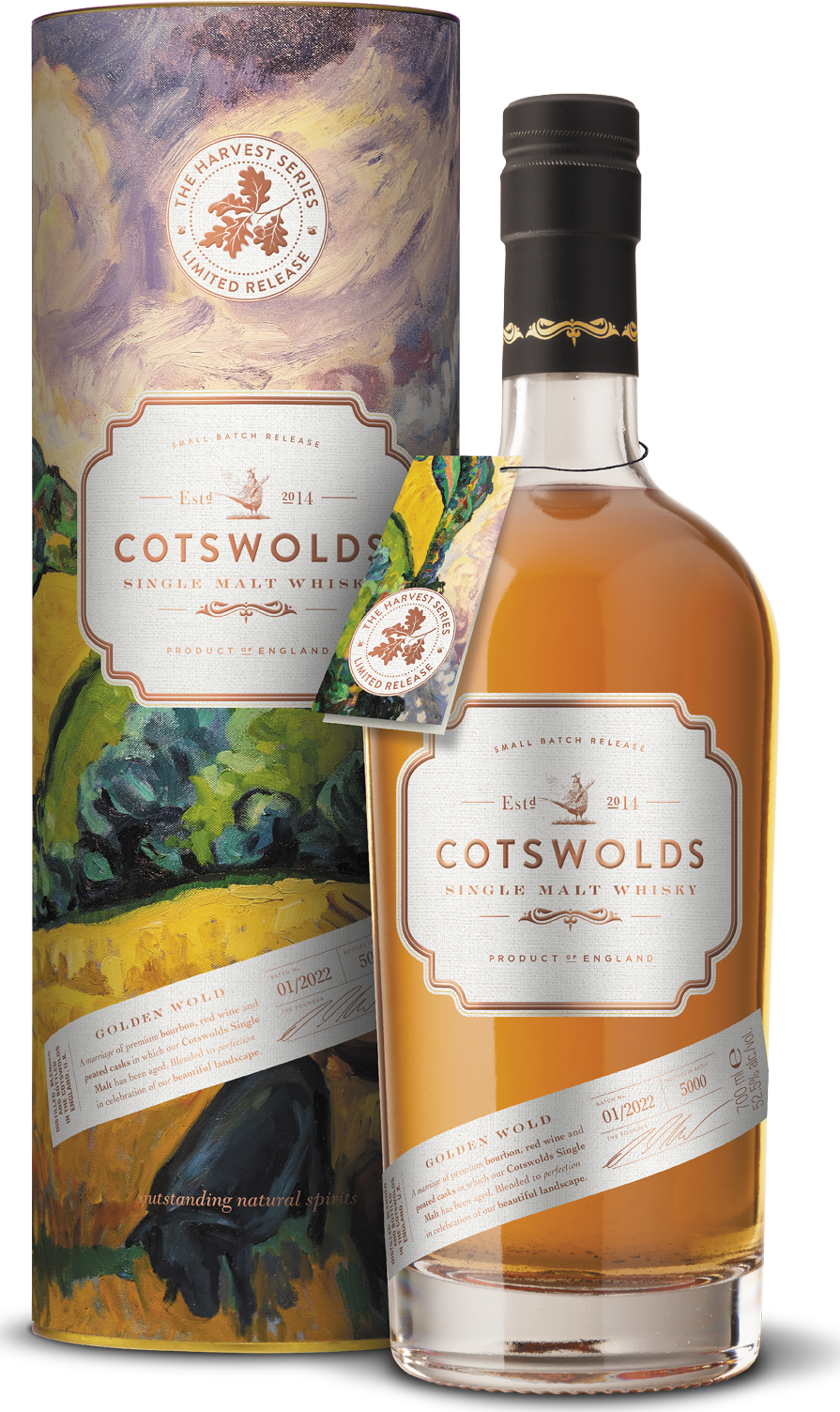 Cotswolds The Harvest Series Golden Wold Batch 01/2022 52,5% Vol. 0,7l