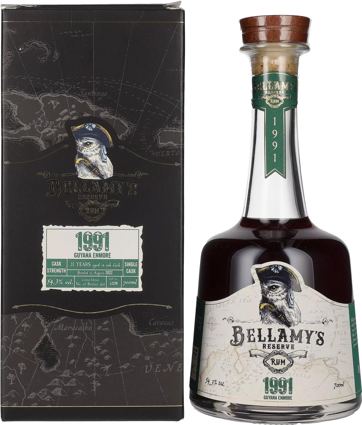 Bellamy's Guyana Enmore 1991 Reserve Rum 54,3% Vol. 0,7l in Giftbox