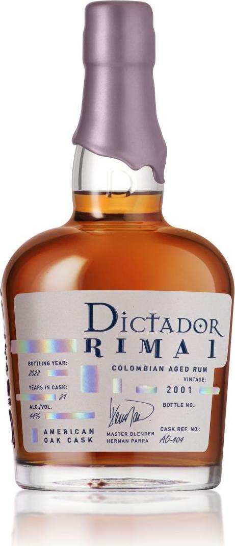 DICTADOR RIMA I AMERICAN OAK CASK VINTAGE 2001 44 %