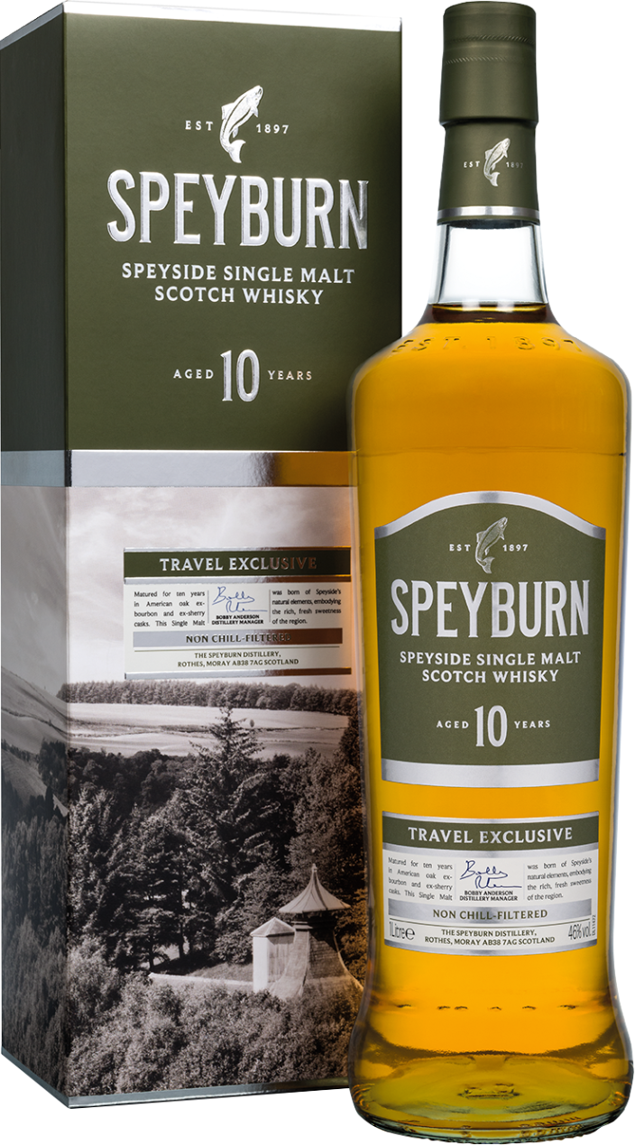 Speyburn 10 YEAR OLD Speyside Single Malt Scotch Whisky TRAVEL EXCLUSIVE 46% Vol. 1l in Giftbox