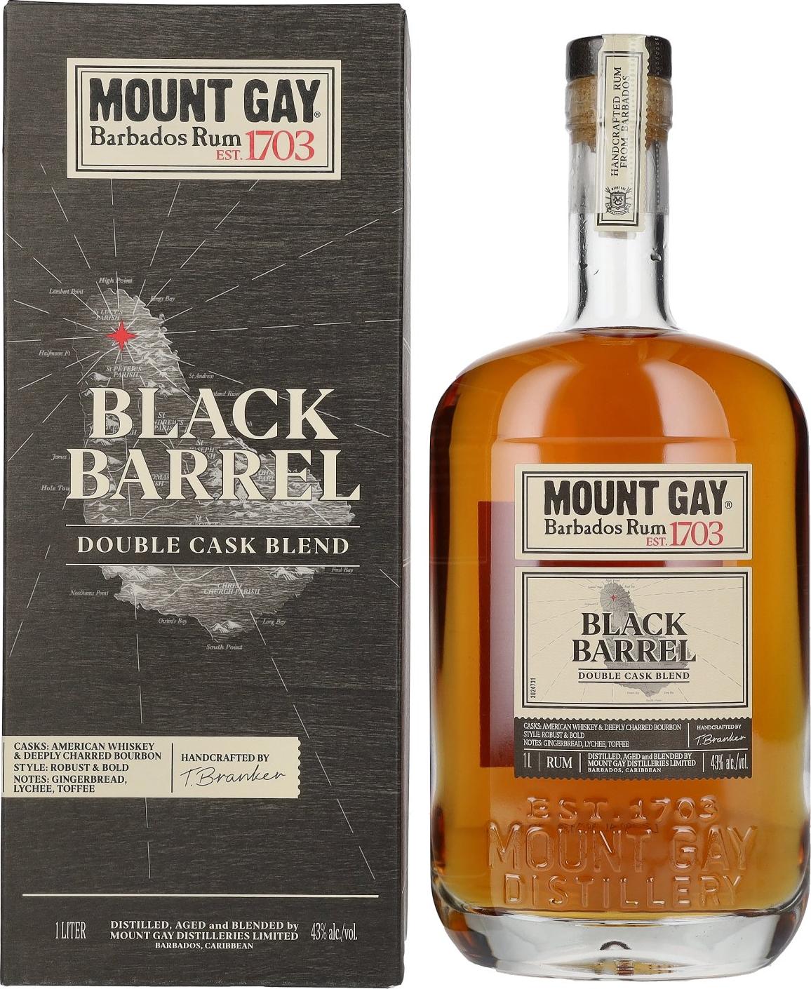 Mount Gay 1703 BLACK BARREL Barbados Rum 43% Vol. 1l in Giftbox