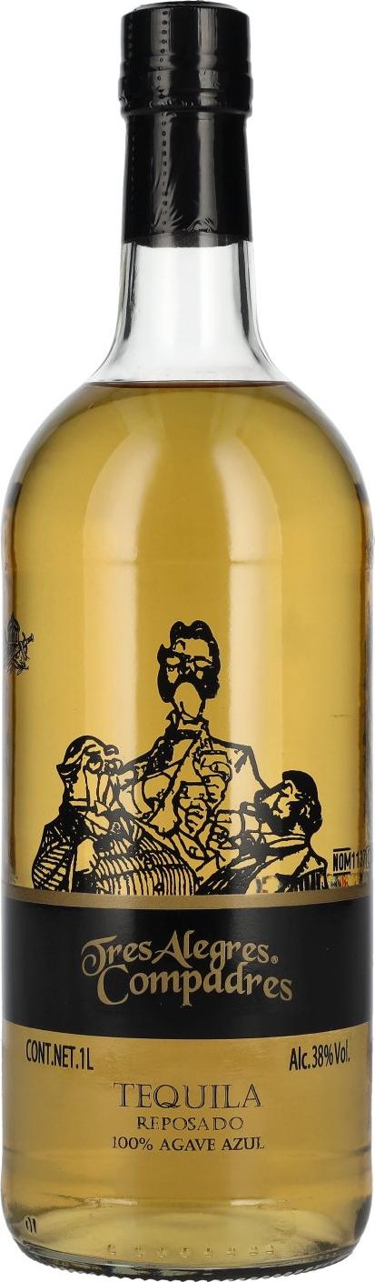 La Cofradia Tres Alegres Compadres Tequila Reposado 100% de Agave 38% Vol. 1l