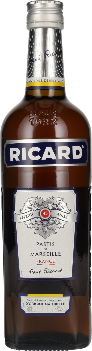 Richard Ricard Pastis de Marseille Apéritif Anisé 45% Vol. 0,7l