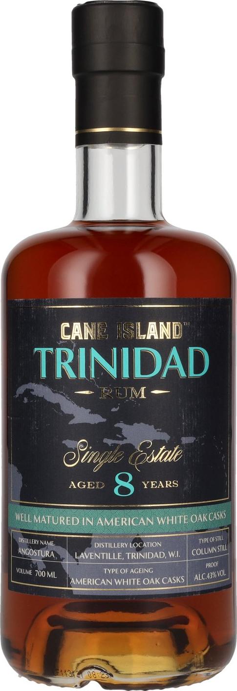 Cane Island TRINIDAD 8 Years Old Single Estate Rum 43% Vol. 0,7l