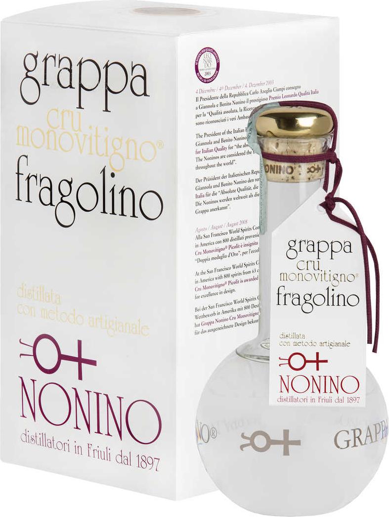 Nonino Grappa Fragolino Cru 45% Vol. 0,5l in Giftbox