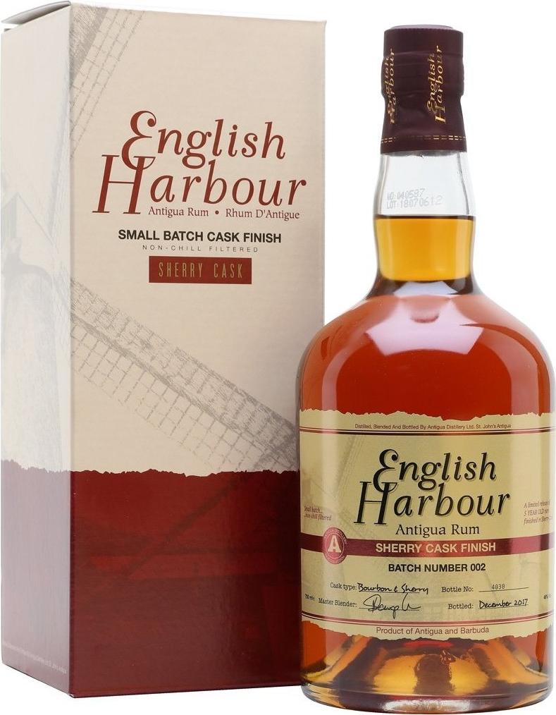English Harbour SHERRY CASK FINISH Small Batch Antigua Rum 46% Vol. 0,7l in Giftbox