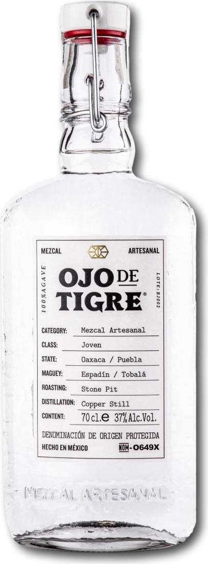 Ojo de Tigre Mezcal Espadín / Tobalá Artesana Joven 100% Agave 37% Vol. 0,7l