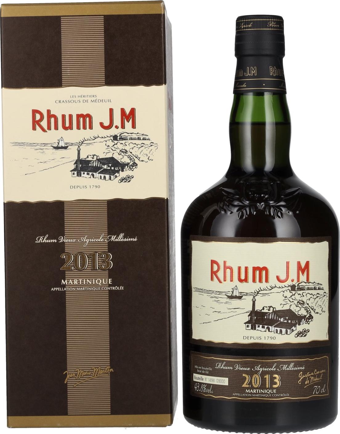 Rhum J.M Millésimé 2013 43,8% Vol. 0,7l in Giftbox