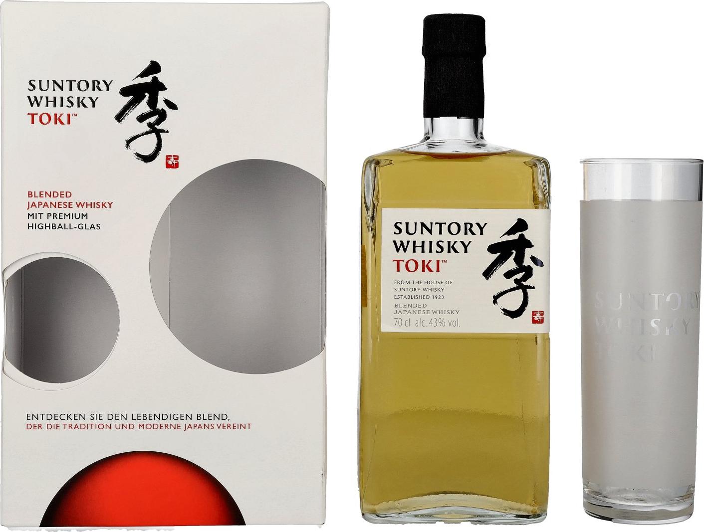 Suntory TOKI Blended Japanese Whisky 43% Vol. 0,7l in Giftbox with Highball glass