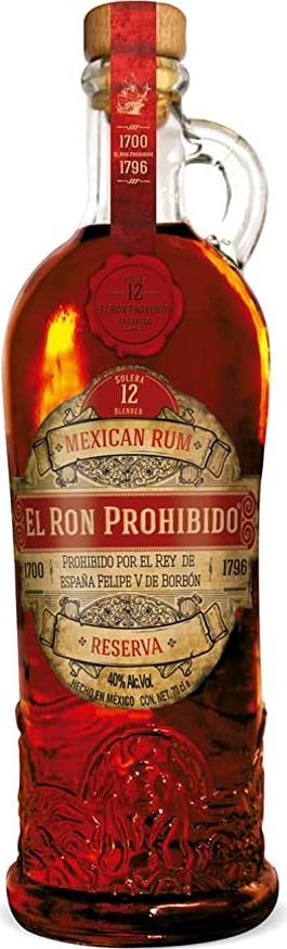 El Ron Prohibido Solera 12 Blended Mexican Rum 40% Vol. 0,7l