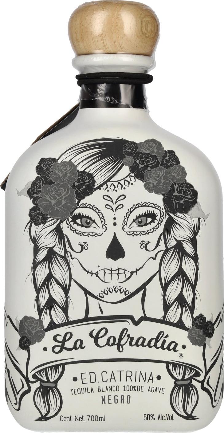 La Cofradia ED. CATRINA Tequila Blanco 100% de Agave NEGRO 50% Vol. 0,7l