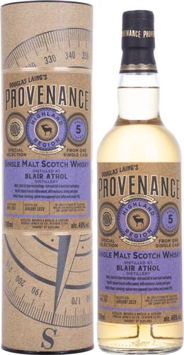 PROVENANCE Blair Athol 5 Years Old Single Cask Malt 2014 46% Vol. 0,7l in Giftbox