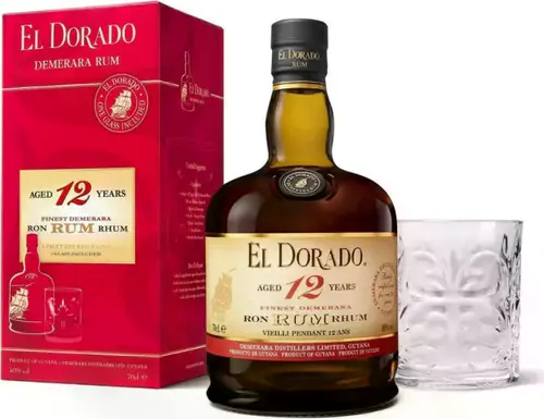 12 Year Old Rum 40% Vol. 0,7l in Giftbox with Tumbler
