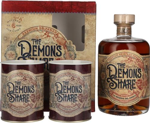 6 Years Old Rum 40% Vol. 0,7l in Giftbox with 2 Glasses The Demon's Share