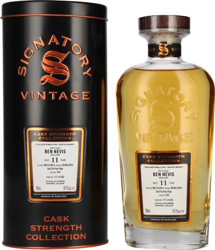 BEN NEVIS 11 Years Old 2nd Fill Port Pipe Cask Strength #233 2014 59,7% Vol. 0,7l in Tinbox