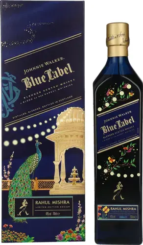 Blue Label x Rahul Mishra Blended Scotch Whisky 40% Vol. 0,7l in Giftbox