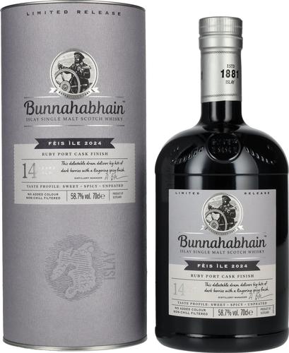 14 Years Old Ruby Port Cask Matured Limited Release Fèis Ìle 2024 58.7% Vol. 0.7l in Giftbox