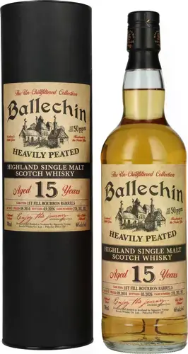 BALLECHIN 15 Years Old The Un-Chillfiltered 2010 46% Vol. 0,7l in Giftbox
