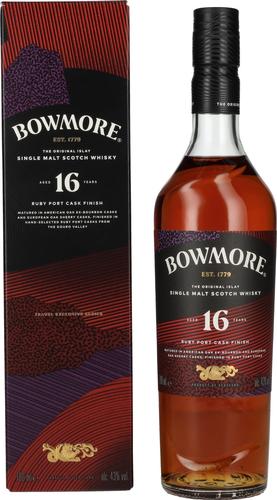 16 Years Old Ruby Port Cask Finish Islay Single Malt 43% Vol. 0,7l in Giftbox