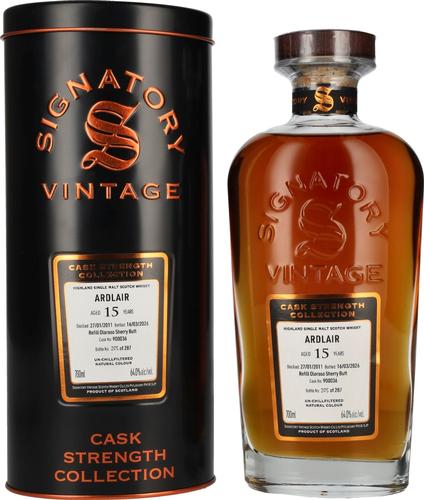ARDLAIR 15 Years Old Refill Oloroso Sherry Butt Cask Strength 2011 64% Vol. 0,7l in Tinbox