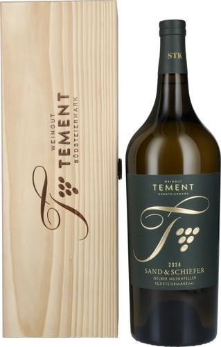 Gelber Muskateller Sand & Schiefer Südsteiermark DAC 2024 11,5% Vol. 1,5l in Wooden case