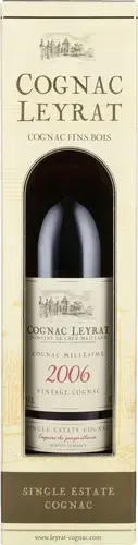 Cognac Leyrat Single Estate Cognac Vintage 2006 44% Vol. 0,7l in Giftbox