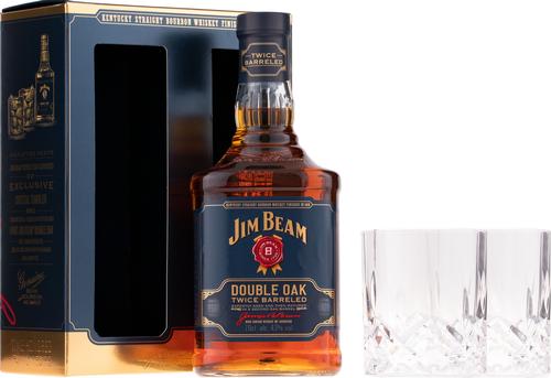 Double Oak Twice Barreled 43% Vol. 0,7l in Giftbox with 2 Glasses