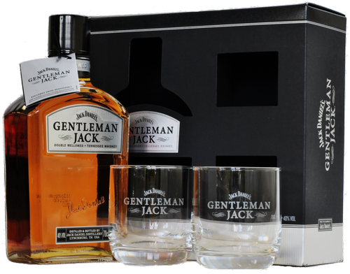 GENTLEMAN JACK Tennessee Whiskey 40% Vol. 0,7l in Giftbox with 2 glasses