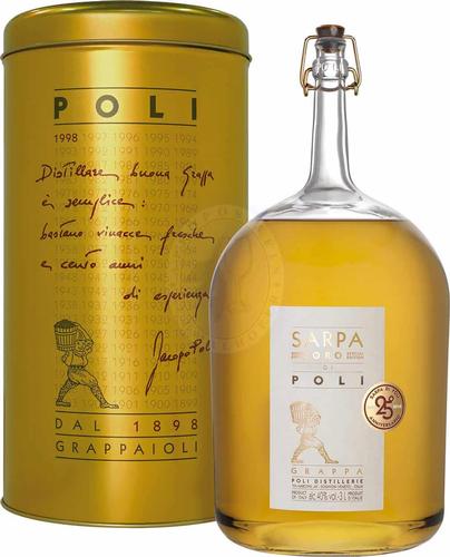 Grappa Sarpa Oro di Poli 40% Vol. 3l in Giftbox