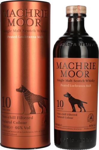 MACHRIE MOOR 10 Years Old Peated Lochranza Malt 46% Vol. 0,7l in Tinbox