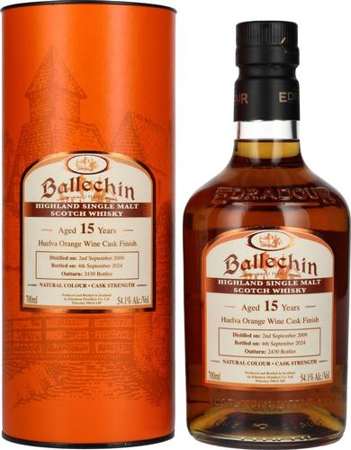 Ballechin 15 Years Old Huelva Orange Wine Cask Single Malt Cask Strength 2009 54,1% Vol. 0,7l in Giftbox