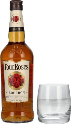 Bourbon 40% Vol. 0,7l with Whisky glass