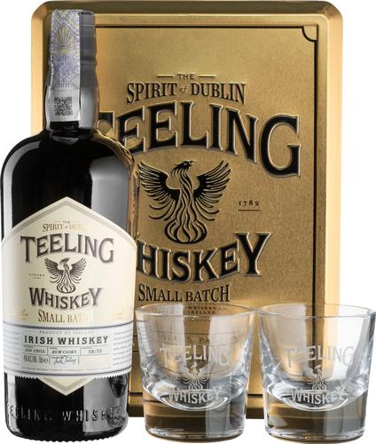 SMALL BATCH Rum Cask 46% Vol. 0,7l in Tinbox with 2 glasses
