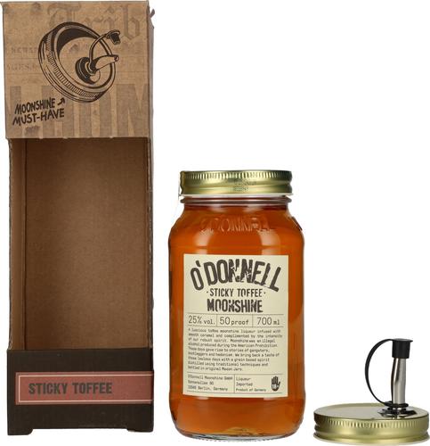 STICKY TOFFEE Moonshine Liqueur 25% Vol. 0,7l in Giftbox with pourer