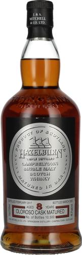 8 Years Old Oloroso Cask Matured Campbeltown Single Malt Scotch Whisky 48,2% Vol. 0,7l
