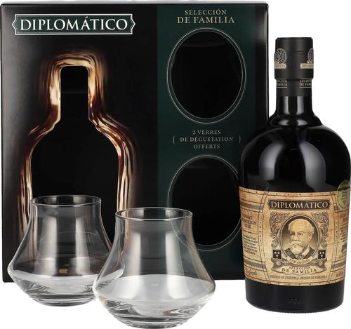 SELECCIÓN DE FAMILIA Rum 43% Vol. 0,7l in Giftbox with 2 glasses