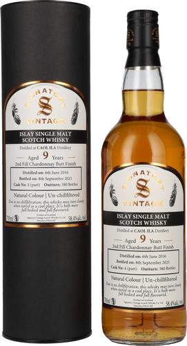CAOL ILA 9 Years Old 2nd Fill Chardonnay Butt Finish Cask # 4 58,4% Vol. 0,7l in Giftbox