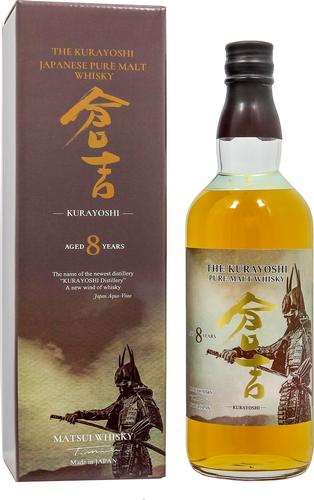 THE KURAYOSHI 8 Years Old Pure Malt Whisky Limited Design Bottle 43% Vol. 0,7l in Giftbox